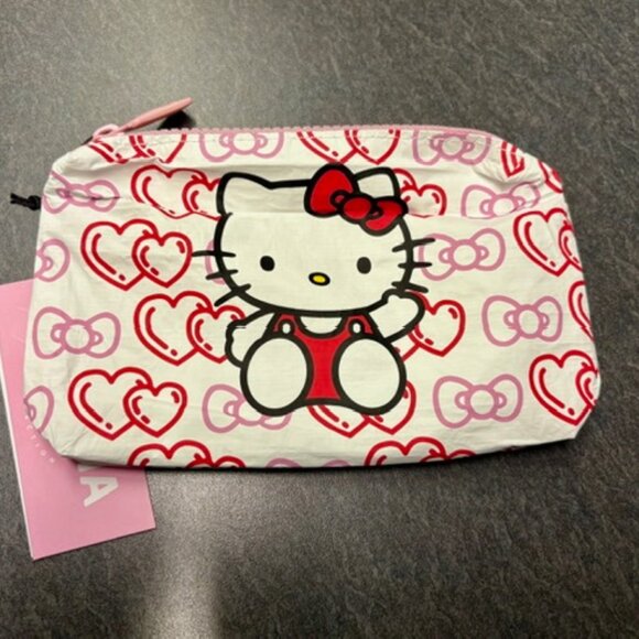 ALOHA COLLECTION X HELLO KITTY Mini Pouch 3-Piece Set - Pink/White/Silver - NWT! - Picture 2 of 7